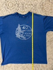 Vintage 80s Stedman 40 Isn’t Old Blue Tshirt XL Mens Single Stitch