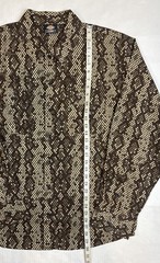 Dickies Button Up Mens Long sleeve Shirt Digital Snake Skin Camo Size XL