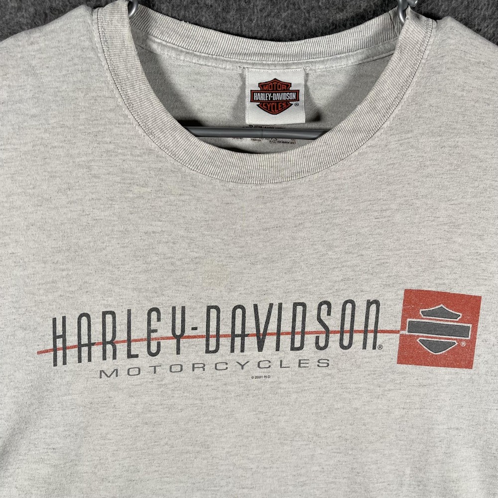 Vintage Harley-Davidson Shirt Mens Large Gray Doc’s St Louis Biker Tee Y2K Spots