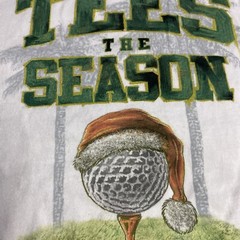 TOMMY BAHAMA T-Shirt Tees The Season Golf Santa Palm Trees Men’s XL White EUC