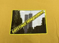 Supreme Greetings Tee Acid Yellow SS19 Men Size Large Authentic Shirt Hype NYC