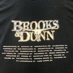 Vintage Brooks & Dunn Electric Rodeo Tour T Shirt L Black Country Concert Flames