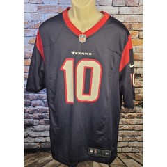 Nike Houston Texans NFL Jersey Men Large Blue Red On Field Football Hopkins #10