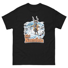 Ski Namibia Sable Antelope Cute Animal Skiing T-Shirt