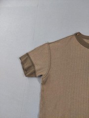 Calvin Klein Jeans Shirt Mens Large Brown Ribbed Knit Crewneck Ringer Tee Cotton