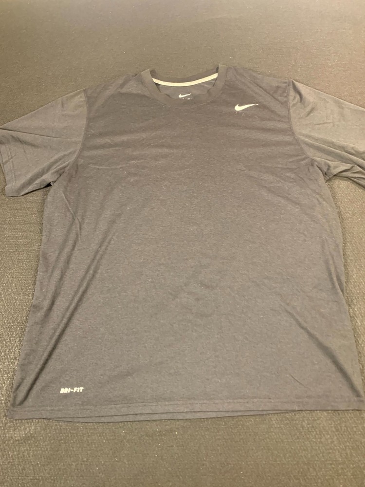 Nike Dri Fit Legend T Shirt Mens XL Black Swoosh Logo Crew Neck Short Sleeve Gym