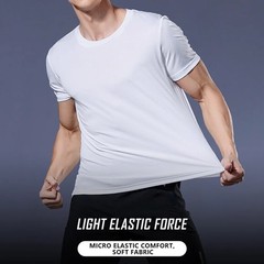 Mens Quick Dry Gym T Shirt Running Sports Lightweight Breathable Top