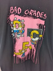 American Apparel Bad Grades Graphic T Shirt Y2K Streetwear Grunge Skate 2XLarge