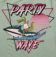 Cptn Party Wave T Shirt – Green Mens Size Small New Without Tag
