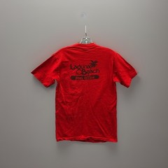 Vintage Laguna Beach USPS Post Office Employee T Shirt Red Size M Hanes Beefy-T