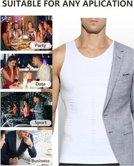 Sculptcore Men’s Body Shaper Compression Ionic Shaping Shirt Slimming Tank Top