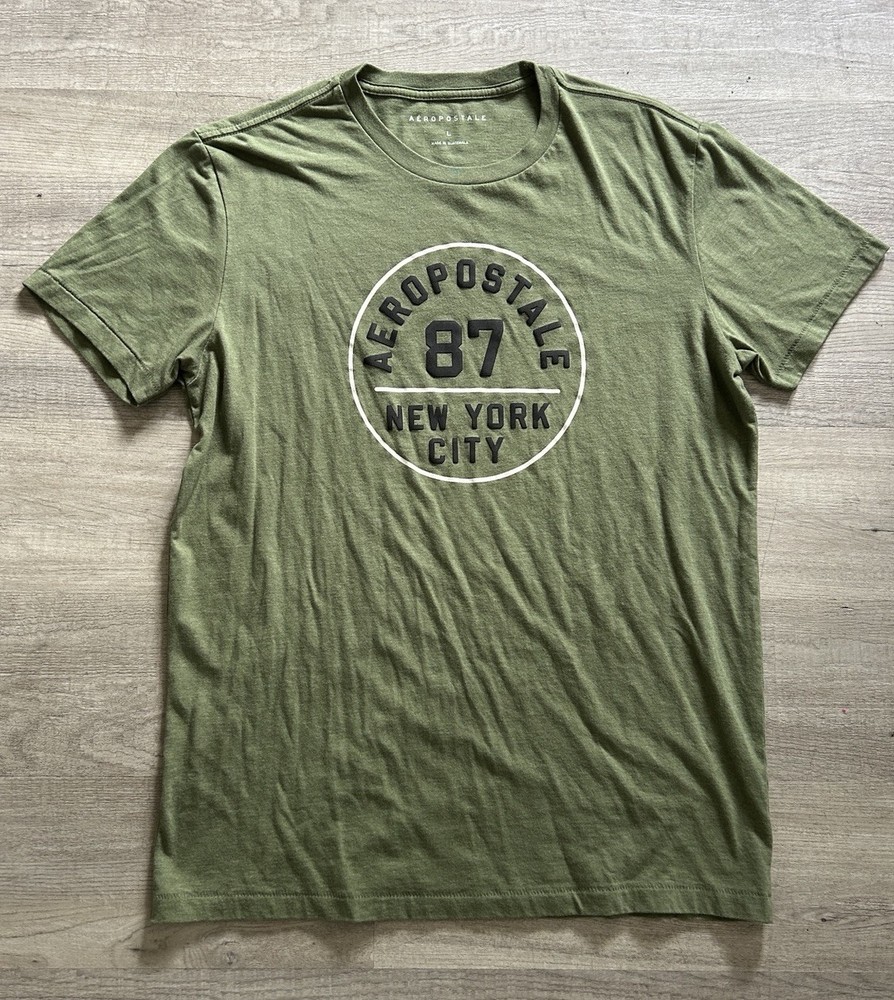 Aéropostale Green NYC 87 Logo Short Sleeve Men’s T-Shirt Size L