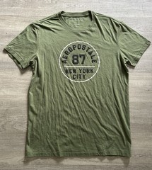Aéropostale Green NYC 87 Logo Short Sleeve Men’s T-Shirt Size L