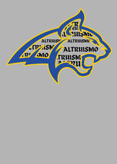 Altruismo Bobcat Profile Graphic T-shirt Youth House Givers Gray Black Givers