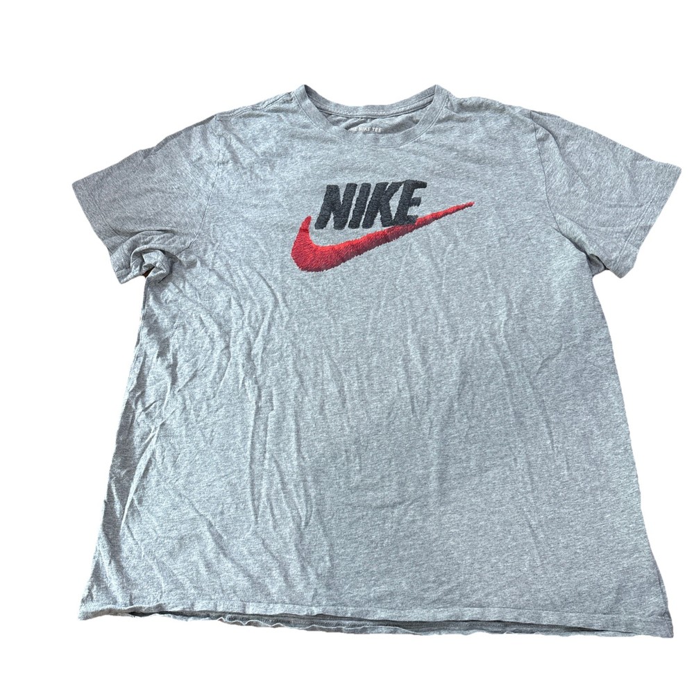 NIKE Gray and Red X-Large Men’s T-shirt