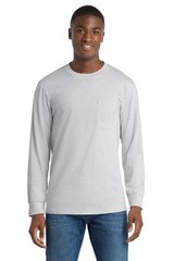 Port & Co Tall Long Sleeve Essential Pocket Tee PC61LSPT