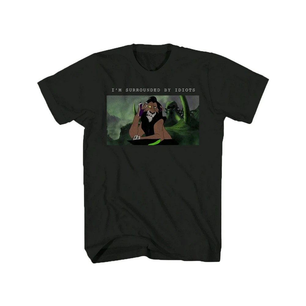 Disney The Lion King Scar I’m Surrounded By Idiots Graphic T-Shirt Small