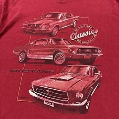 Ford Mustang Shirt Mens XL Red Short Sleeve Crewneck Graphic Choice Apparel Logo