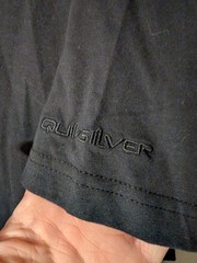 Quiksilver Men’s T-Shirt Size XL Black Short Sleeve Crew Neck Flawed Spots NWT