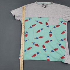 Knocker Bocker Shirt Mens Medium M Short Sleeve Vintage Popsicle Print Blue *