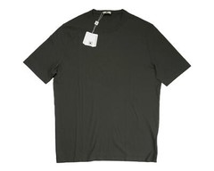 Kired by Kiton $250 NWT Crepe Cotton Short Sleeve Gray Slim T-Shirt L (52 IT)