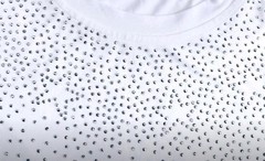 New Men Women Luxury Diamond Crosses Stars Rhinestones Fashion T-Shirt 7 Colors