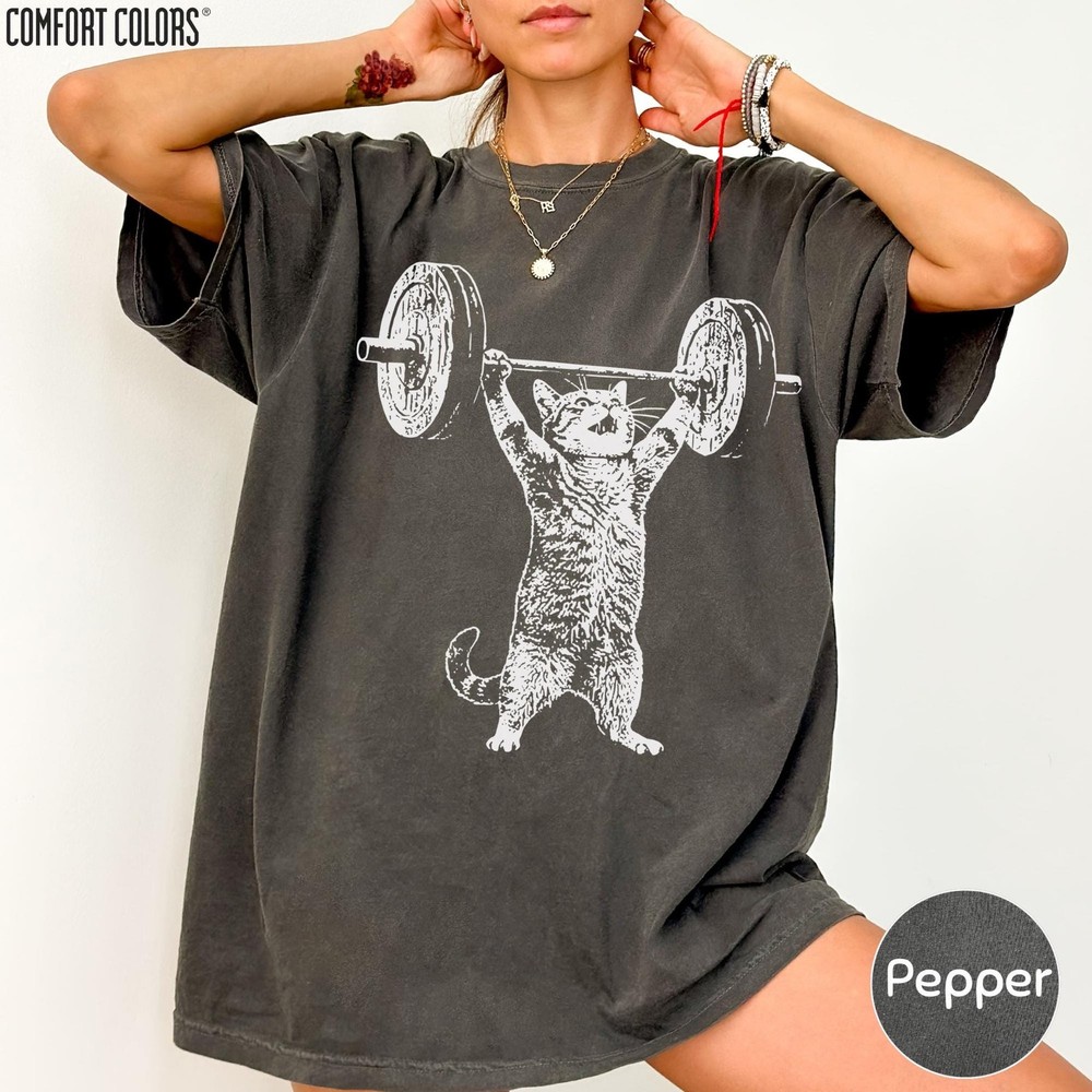 Funny Cat Gym Shirt Deadlift Meme T-Shirt Unisex Cat Lover Gift
