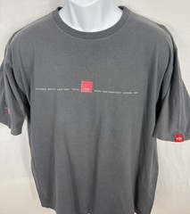 Vintage 90s Mossimo Graphic Print “Global Energy” T-Shirt Men’s Large Faded Gray