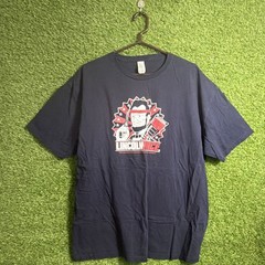 Abraham Lincoln Rambo Graphic T-Shirt Navy Blue Action Hero Funny Patriotic XL