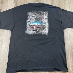 Harley Davidson T Shirt Work Sucks It’s Time To Ride Y2K Men’s 2XL Hanes Beefy T
