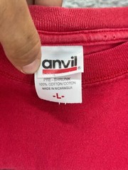 Anvil Sesame Street Elmo Men’s Women’s T Shirt Cartoon Tee Red Size Large