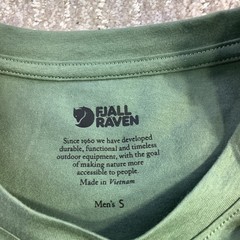 Fjallraven Mens 1960 Logo T-Shirt Patina Green Organic Cotton Size S NWT