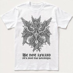Be Not Afraid T-Shirt Seraphim Angel Biblically Christmas Horror Sweatshirt