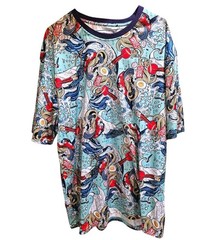 Drill Clothing Tee Shirt Mens 2XL Multi Fresh Prints Ramen Streetwear All Over