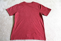 Outdoor Life River Washed Tee Shirt Mens Medium Red Pocket Short Sleeve