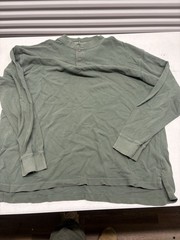 Vintage Cabela’s Outdoor Gear Waffle Knit Thermal Henley Shirt XL Olive USA