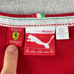 Puma X Scuderia Ferrari T Shirt Men 2XL Rosso Corsa Big Shield Long Sleeve NWOT