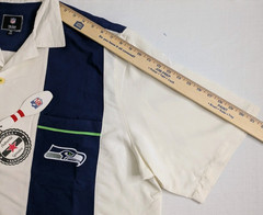 NFL Team Apparel Mens Seahawk Seattle Button-Up Bowling Shirt Size 3XL Authentic