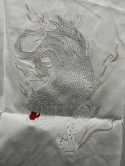 NWT NIEPCE White Tiger Embroidered T-Shirt White M Japanese Streetwear KH-802