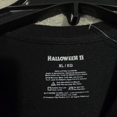 HALLOWEEN 2 MICHAEL MEYERS SHIRT Extra Large XL Black Movie Horror Retro NWOT