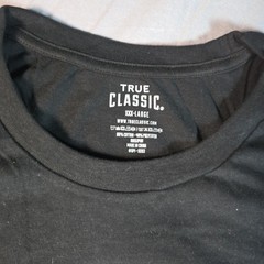 True Classic Crew Neck Tee T Shirt Men’s BLACK XXXL 3XL