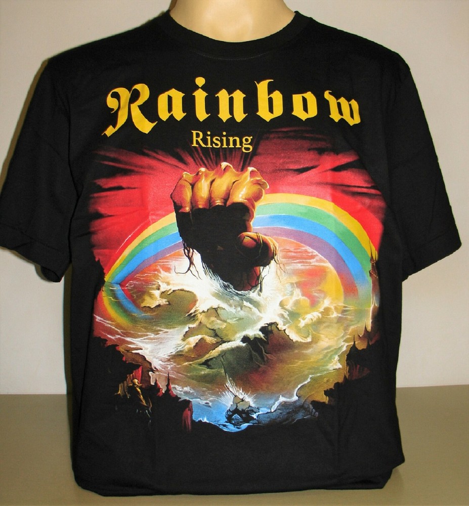 Rainbow Rising T-Shirt Size S M L XL 2XL 3XL New! Hard Rock Band Metal XXL XXXL