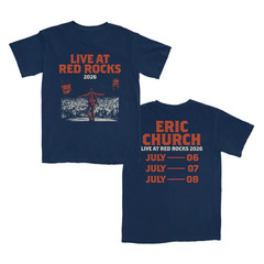 Eric Church Red Rocks 2026 Event Tee Merch, T-shirt Reprint