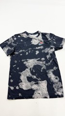 Nike Shirt Mens Small Black Gray Bleach Wash Bubble Allover Print Graphic Tee