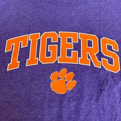 Anvil Clemson Tigers Purple Short Sleeve T-Shirt Size L