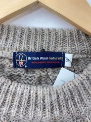 Other Brands Knit Sweater (Thick) M Wool Beige Solid Color