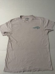 Reel Life Freshly Caught Fishing Graphic Tee – Size L– White/Teal/Yellow 1837