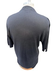 Joey Richi Black Short Sleeve Casual Crew Neck Textured Shirt 2XL Silk Blend