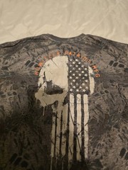 Howitzer Mens T Shirt Tread Bold Patriot Camo American Flag Skull Size XL