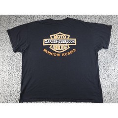Harley-Davidson Moscow Russia T-Shirt Mens 3XL Black Fruit of the Loom Heavy
